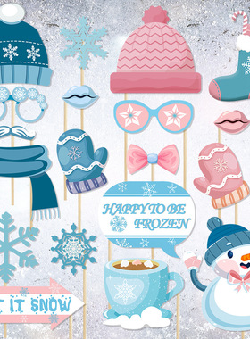 Christmas Decoration Props Cartoon Snowman Hat Glasses Hand