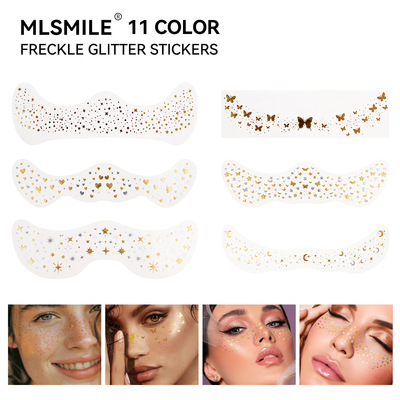 Halloween Party Facial Tattoo Patch Set Waterproof and Swea