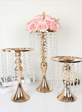 Electroplated metal flower stand, outdoor wedding table cen