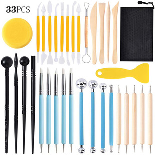 32 piece set of pottery tools, clay sculpture carving knive