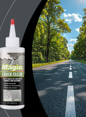 Crack filling agent, ground patching agent, elastic crack r