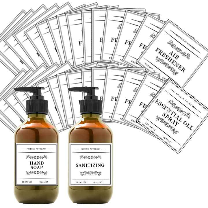Household bathroom cosmetics classification labels stickers - 实物图