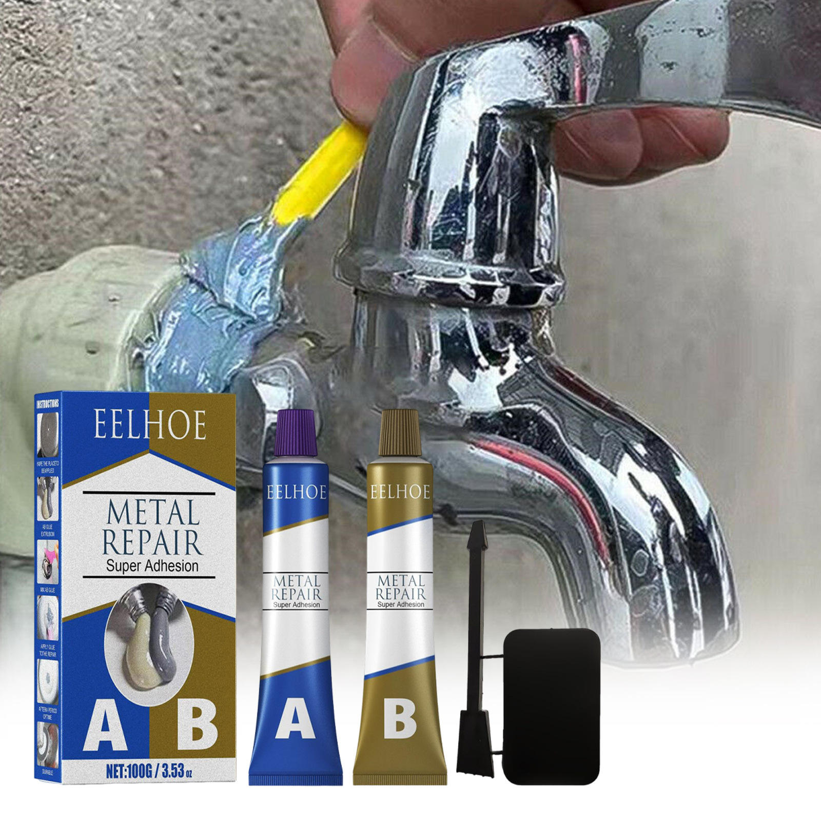 EELHOE AB casting adhesive is used to fill surface cracks a