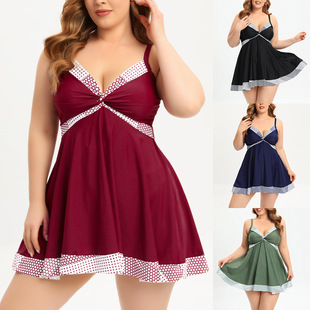 2025 plus size swimsuit women's conservative swimsuit hot s