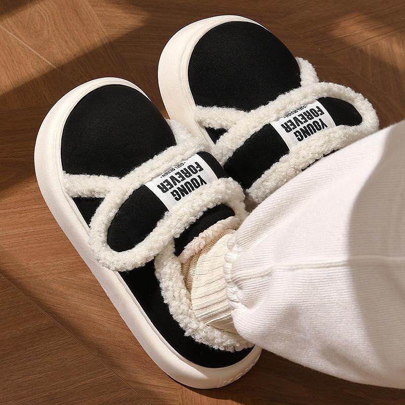 Cotton slippers for women's winter outdoor wear 2024 indoor