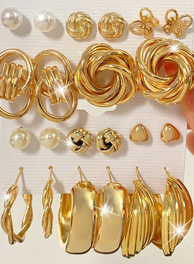 MuShang Metal Circle Chain Earnail Set 6-piece Creative Per