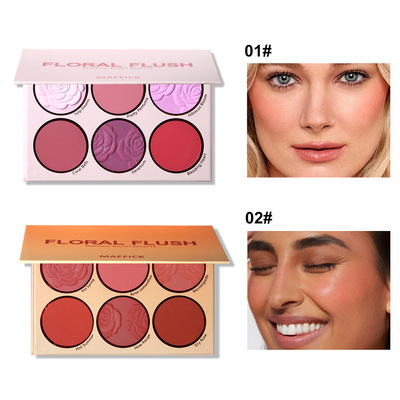 Makeup MAFFICK blush red plate matte powder blusher matte e