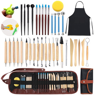 37 piece set of pottery tools, clay sculpture carving knife