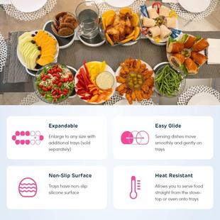 The Lazy Susan Revolution Table Rotating Food Tray Portable