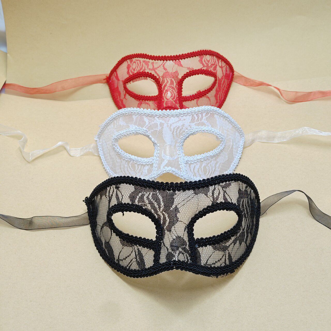 Halloween Venice Mask Lace Mask Flat Head Ball Translucent