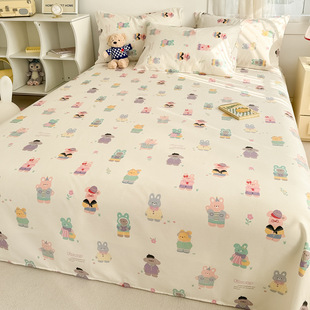 Cute pure cotton 13372 bed sheet, all cotton girl ins style