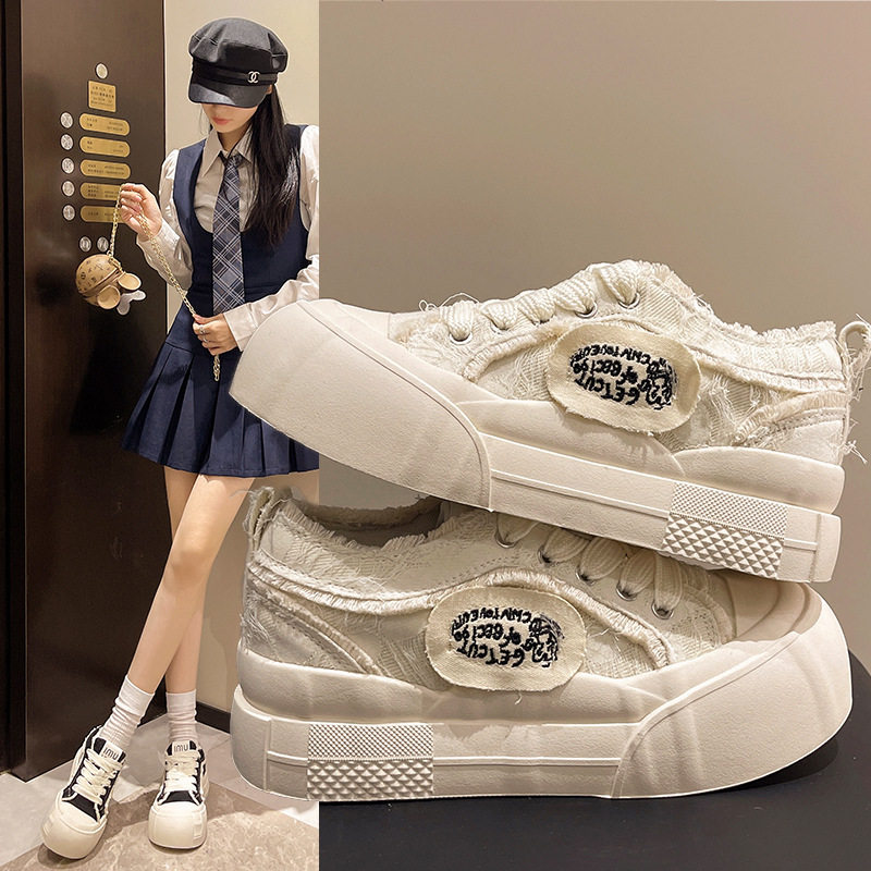 'Uncle Wen' Cloud Shoes~Spring Thick Bottom Round Head Smal