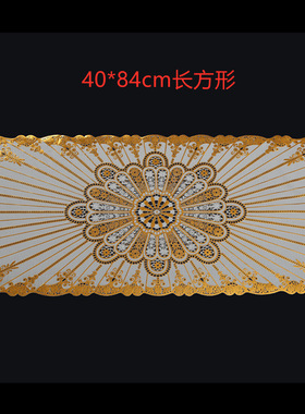 Summer new hollow patterned placemat rectangular hot stampi