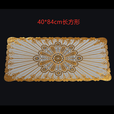 Summer new hollow patterned placemat rectangular hot stampi