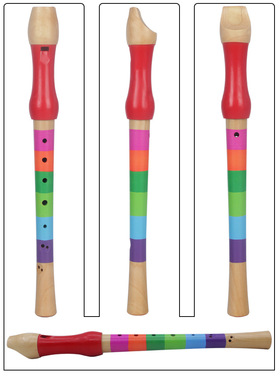 Wooden 8-hole high pitched vertical flute, professional pla