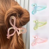 Grab Clip Jelly New Female Knot Back Color Butterfly Hea