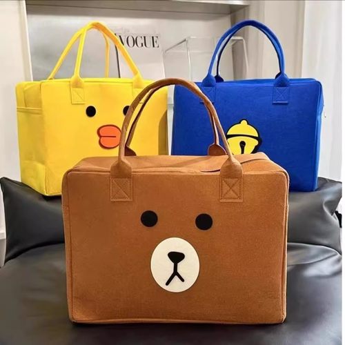 Cartoon large capacity travel bag, handbag, cute luggage ba