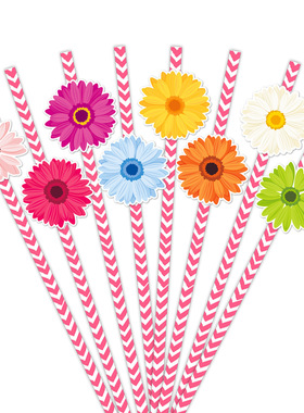 Spring Color Straw Flag Plugin 2024 Spring Flower Decoratio