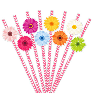 Spring Color Straw Flag Plugin 2024 Spring Flower Decoratio