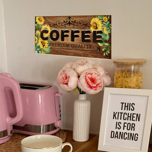 ATW1509 Sunflower Simulation Wooden Plaque Wall Stickers Li