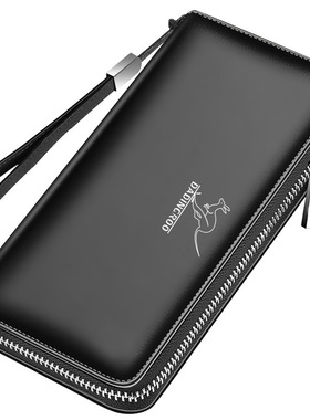 Men's handbag, business wallet, plain weave, large capacity