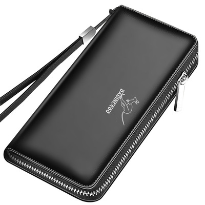 Men's handbag, business wallet, plain weave, large capacity