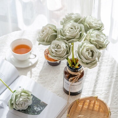 Ernest Rose Single Simulation Flower Home Decoration Handhe