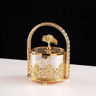 Light held crystal gla hand can flower carved luxury snack