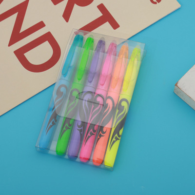 Colorful erasable highlighter pen, friction neutral pen, di