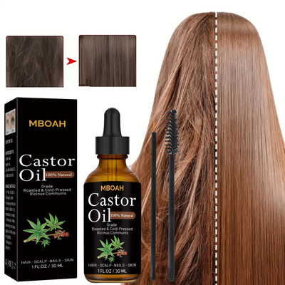 -Dense hair castor oil is suitable for hair, eyebrows, skin