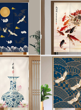 Fabric door curtain partition for bedroom, household bathro