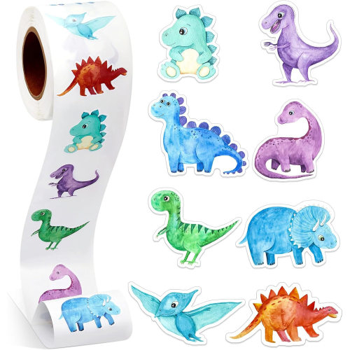 Roll pack dinosaur, marine animal, alien toy, sticker decor