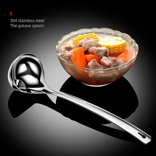 Thickened 304 stainless steel grease spoon, kitchen cooking