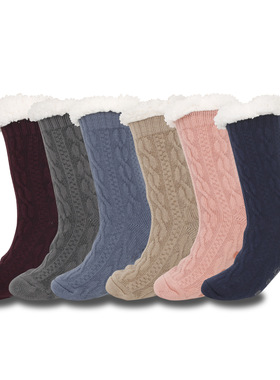 Autumn and Winter Thick Adult Floor Socks with Velvet for H