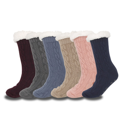 Autumn and Winter Thick Adult Floor Socks with Velvet for H