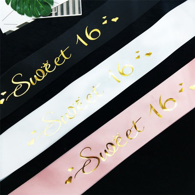 Color Ding Hot Stamped Shoulder Strap Sweet 16th Birthday S