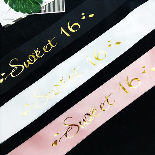 Color Ding Hot Stamped Shoulder Strap Sweet 16th Birthday S