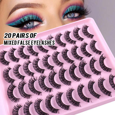 20pairsofmixedfakeeyelas