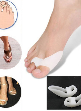 Thumb valgus double ring toe pad with overlapping toe separ