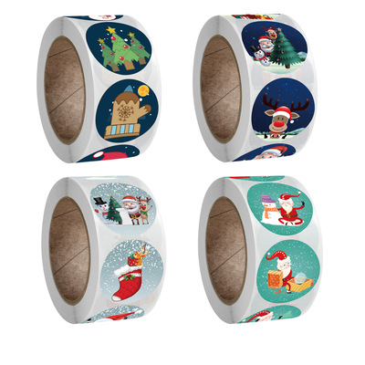 500 2.5-centimeter roll pack stickers for Christmas Day dec