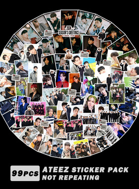 99 stickers ATEEZ 2024 SEASON'S GREETINGS series figure sti