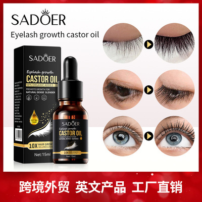 Full Makeup SADOER Lash Castor Oil Lash Thickening and Slim