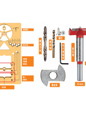 Multi functional hinge hole locator door panel hinge locato