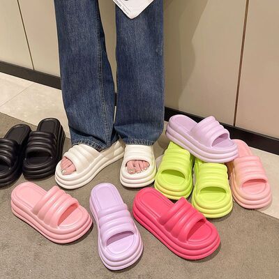 Super thick soled slippers for women to wear in summer, Kor