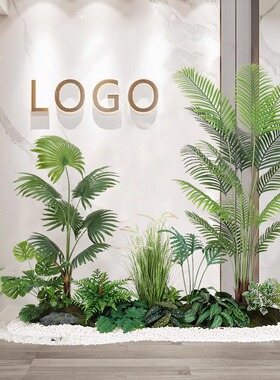 Indoor simulation of green plants for landscaping, large-sc