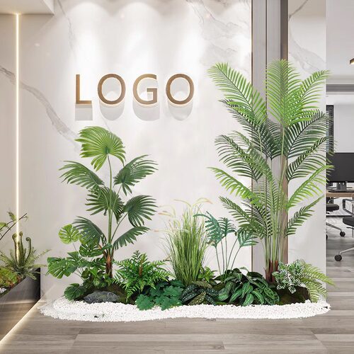 Indoor simulation of green plants for landscaping, large-sc