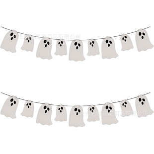 Halloween ghost banner glitter Halloween party banner DIY H