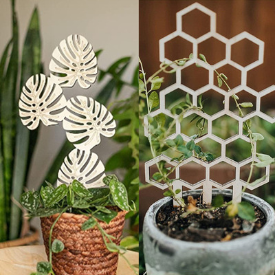 Wooden honeycomb plant climbing frame, hollow grid climbing