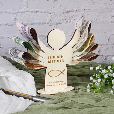 Laser cutting wooden greeting cards, birthday money gifts,