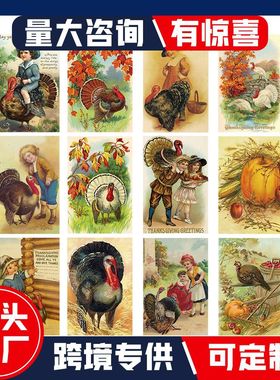 2024 Autumn Thanksgiving Decoration Props Paper Handwritten